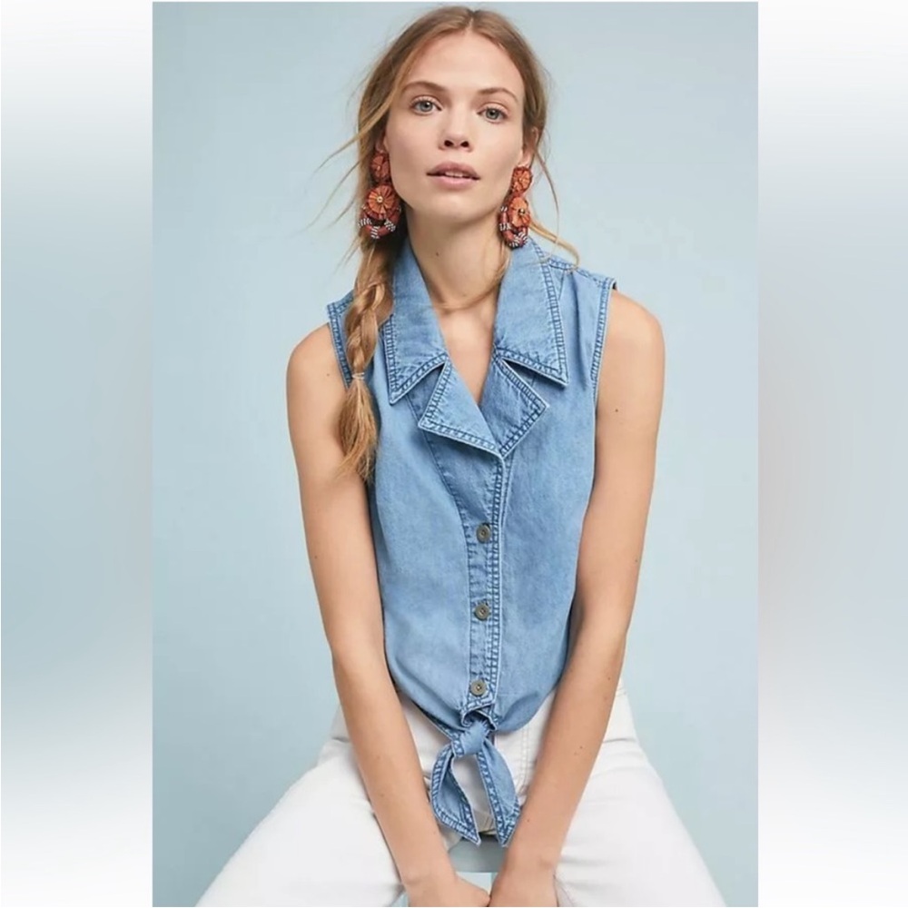 Pilcro (Anthropologie) denim crop top